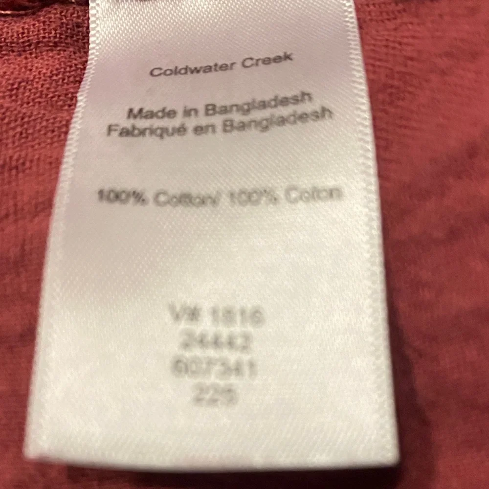 Coldwater Creek 3X Comfy Cotton Burgundy Capris Stretchy Casual Athleisure - Picture 11 of 11